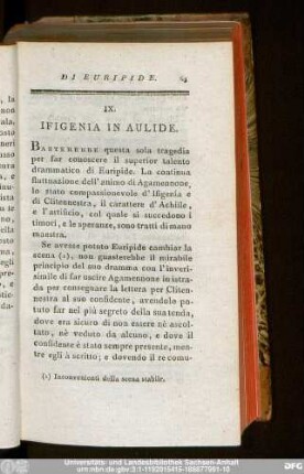 IX. Ifigenia In Aulide.
