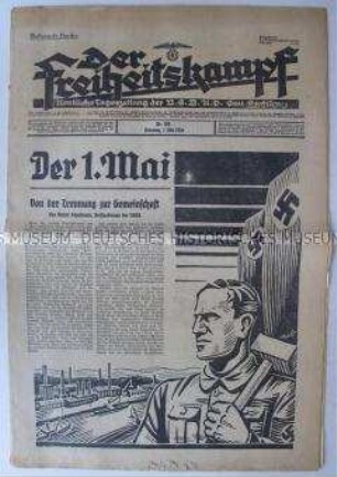 Tageszeitung der NSDAP für den Gau Sachsen "Der Freiheitskampf" zum 1. Mai