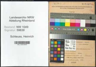 Entnazifizierung Heinrich Schleuss , geb. 04.05.1910 (Fahrer)