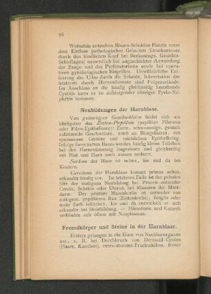 Neubildungen der Harnblase.