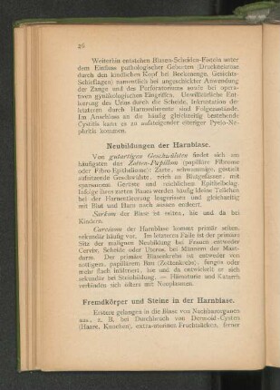 Neubildungen der Harnblase.