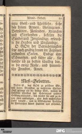 Meß-Gebetter.