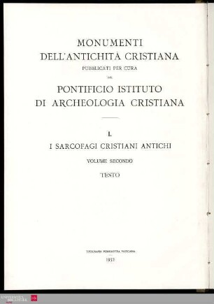 2 : Testo: I sarcofagi cristiani antichi