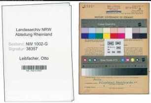 Entnazifizierung Otto Leibfacher, geb. 02.04.1904 (Schuhmacher)