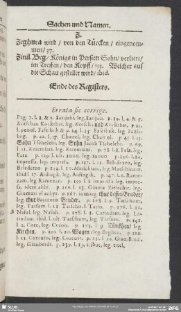 Errata sic corrige