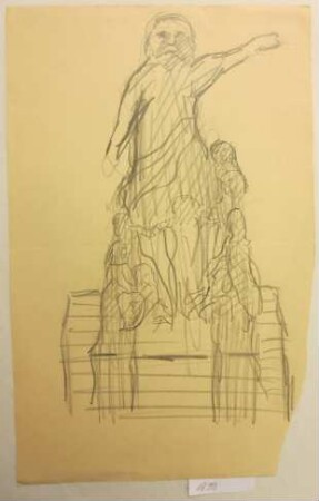 [Bismarckdenkmal mit weisender Figur]