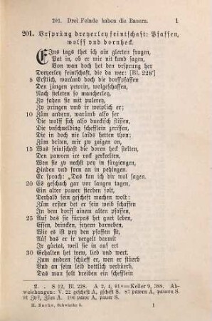 Sämtliche Fabeln und Schwänke : die Fabeln und Schwänke in den Meistergesängen, 2
