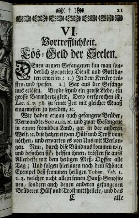 VI. Vortrefflichkeit. Lös-Geld der Seelen.
