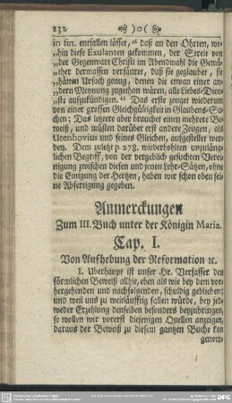 Anmerkungem zum III. Buch unter der Königin Maria