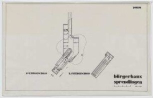 Wettbewerb Bürgerhaus Sprendlingen (nicht realisiert), 2. Preis – Grundriss 1. UG, 2. UG. Sprendlingen/Hessen
