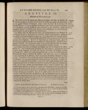 Chapitre III. Habitans de l´Hindûstan.