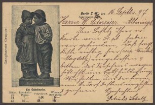 Werbepostkarte Kunst-Gießerei "Gebrüder Schultz", Ritterstraße 77-78