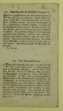 120. Anmerkung über die Polnischen Provinzen
