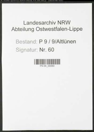 Sterberegister Standesamt Altlünen