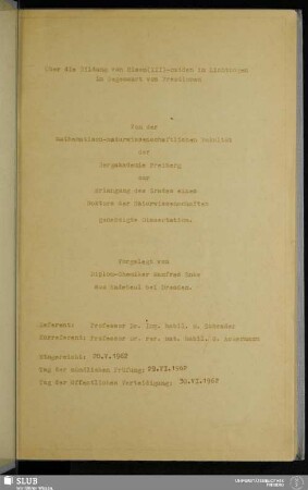 Über die Bildung von Eisen(III)-oxiden im Lichtbogen in Gegenwart von Fremdionen