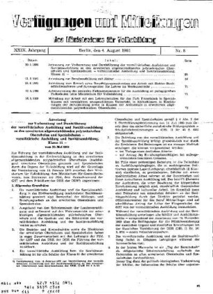 Anweisung zur Vorbereitung und Durchführung der vormilitärischen Ausbildung und Sanitätsausbildung an den erweiterten allgemeinbildenden polytechnischen Oberschulen und Spezialschulen - vormilitärische Ausbildung und Sanitätsausbildung, Klasse 11 - : vom 29. Mai 1981