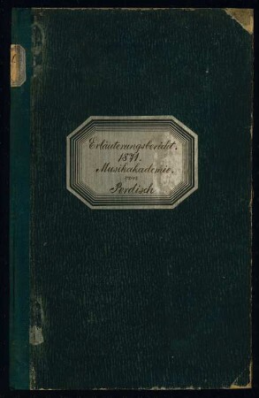 Musikakademie, Berlin Schinkelwettbewerb 1871: Erläuterungsbericht