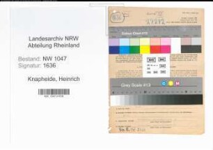 Entnazifizierung Heinrich Knapheide , geb. 25.01.1895 (Kaufmann)