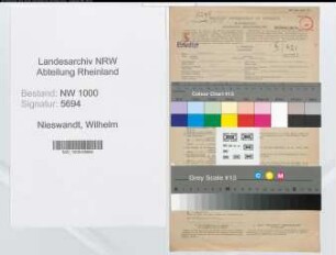 Entnazifizierung Wilhelm Nieswandt, geb. 06.01.1898 (Schmiedemeister)