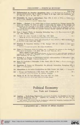 Political Economy (No. 325 - 353)
