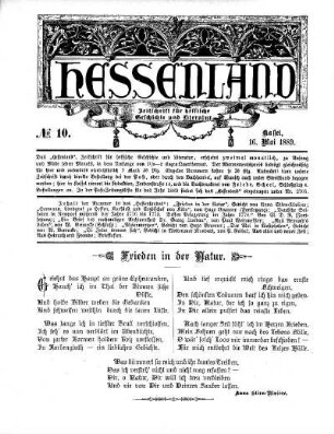 No. 10, 16. Mai 1889