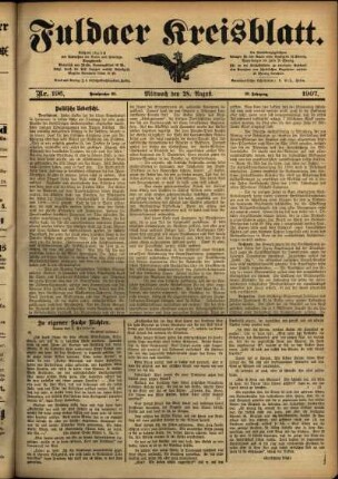 Ausgabe vom Mittwoch, den 28. August 1907.