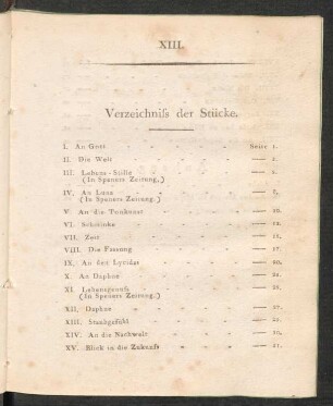 Verzeichniss der Stücke