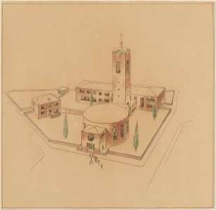 Billing, Hermann; Rheinfelden (Baden-Württemberg); Ev. Kirche - Vogelperspektive