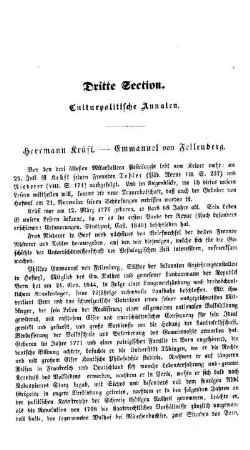 Hermann Krüsi - Emmanuel von Fellenberg : dritte Section
