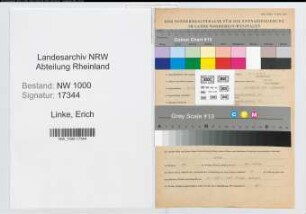 Entnazifizierung Erich Linke, geb. 12.12.1909 (Buchhalter)