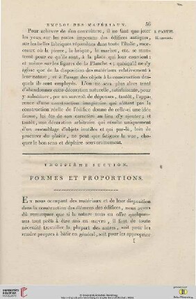 Troisième Section: Formes et proportions