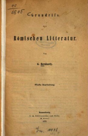 Grundriß der römischen Literatur