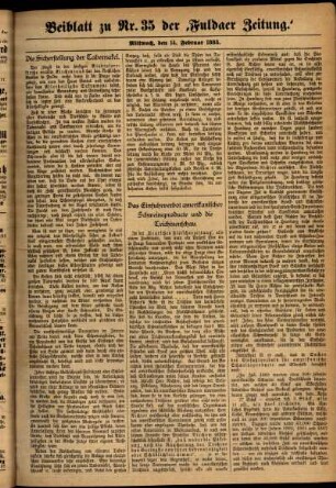 Ausgabe vom Mittwoch, den 14. Februar 1883.