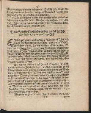 Das Sechste - Neunde Capittel