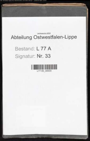 Geschäfts-Revision des Amtes Detmold