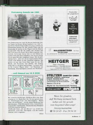 Festumzug damals um 1925 ... und diesmal am 16.9.2000