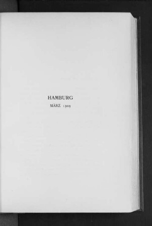 Hamburg März 1909