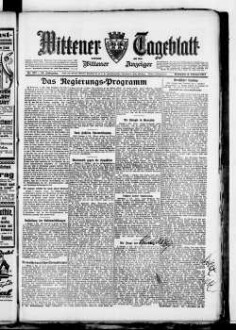 Wittener Tageblatt : verbunden mit der Annener Zeitung