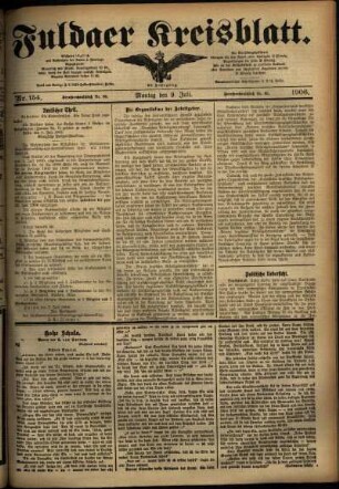 Ausgabe vom Montag, den 09. Juli 1906.