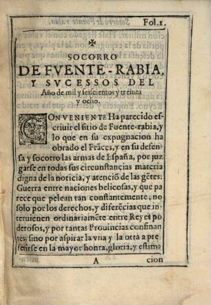 Sitio y Socorro de Fuenterabia y sucessos del anno de 1638