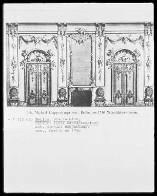 Entwurf für eine Wanddekoration für das Ehemalige Stadtschloss in Berlin
