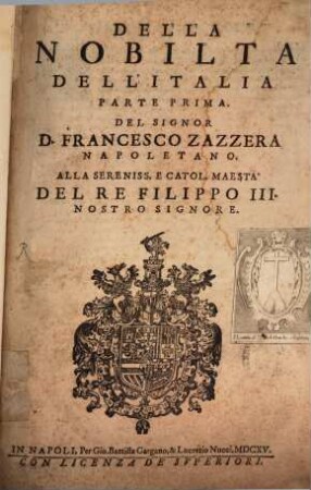 Della nobilità dell'Italia. 1. (1615)