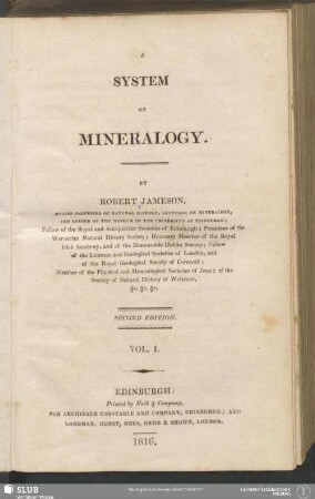 1: A system of mineralogy
