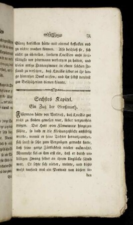 Sechstes Kapitel. Ein Zug der Großmuth.
