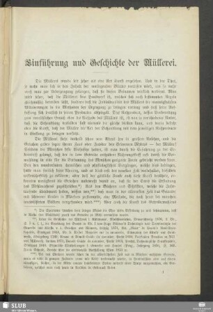 Einführung und Geschichte der Müllerei