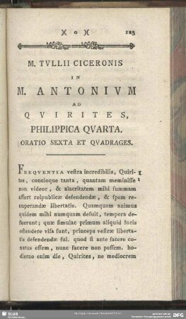 In M. Antonium Ad Quirites, Philippica Quarta