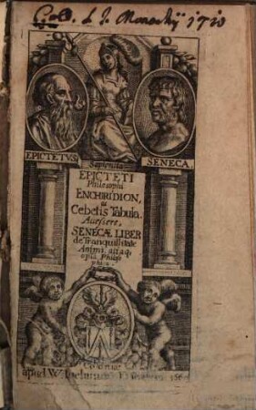 Enchiridion et Cebetis tabula : Acc. Senecae liber de tranquillitate animi