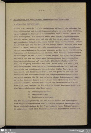 II. Für Dämpfung und Moduländerung verantwortliche Mechanismen