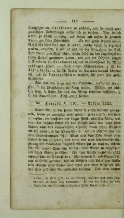 Heinrich V. 1106. - Lothar 1125