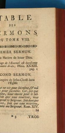 Sermons sur divers textes de l'Ecriture sainte, 8